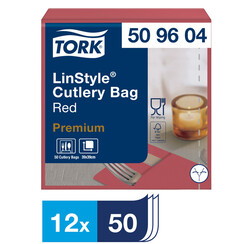 Pochette Tork LinStyle® 1-laags 50st duurzaam rood 509604