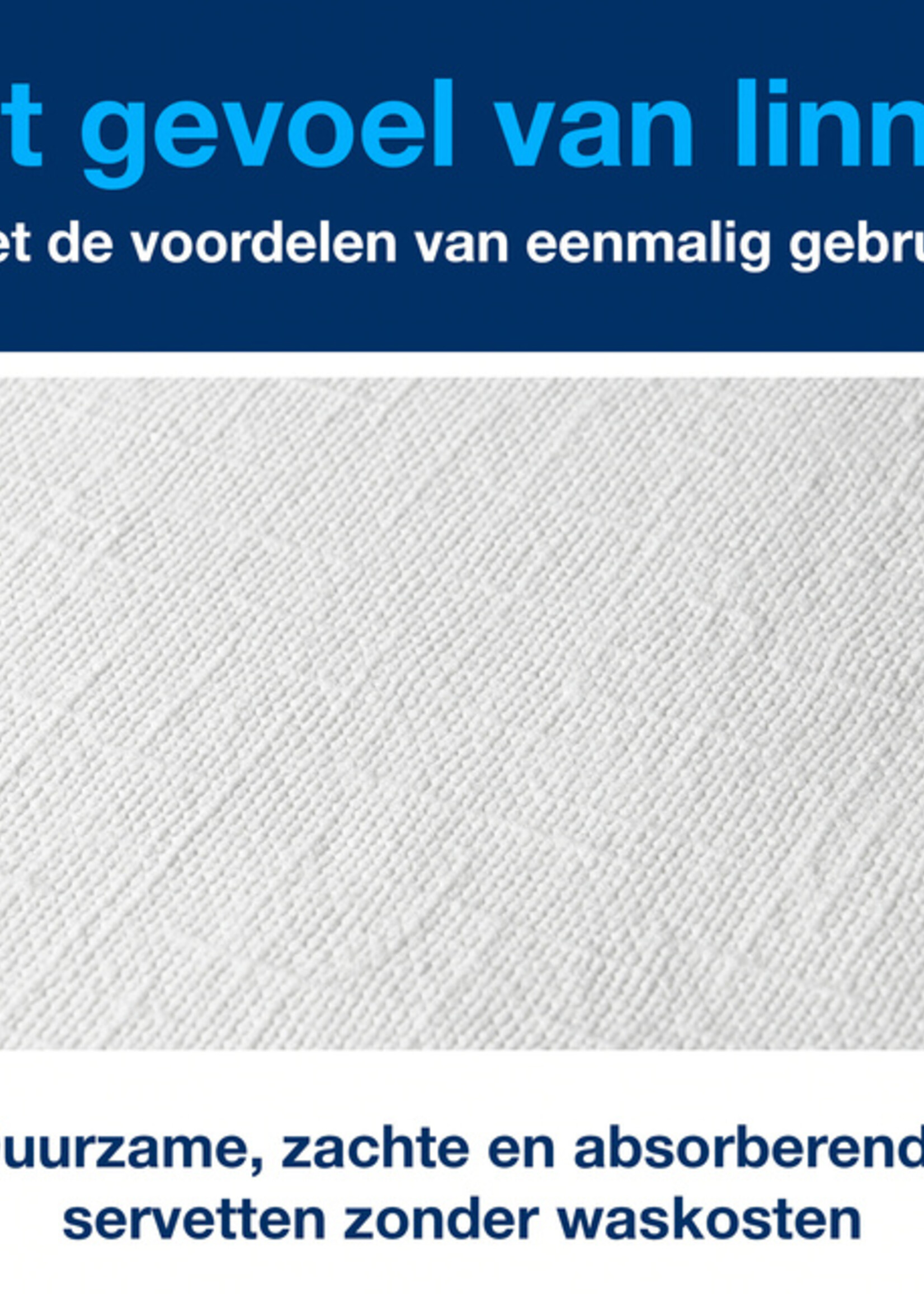 Tork Serviette Tork 478145 LinStyle Dinner 1 épaisseur 39x39cm blanc 50 pièces