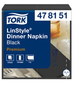 Tork Dinnerservetten Tork Premium LinStyle® 1/8 gevouwen 50st zwart  478151