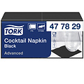 Tork Cocktailservetten Zwart 1/4 -vouw 2-laags 24x24 200st zwart 477829