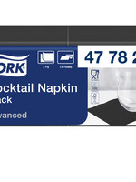 Tork Serviette Tork Cocktail 477929 2 épaisseurs 24x24cm noir 200 pièces