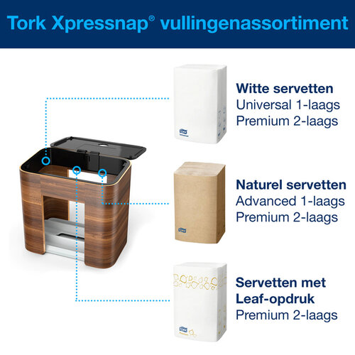 Tork Distributeur serviette Tork Xpressnap N4 Compact Image 273002 noyer