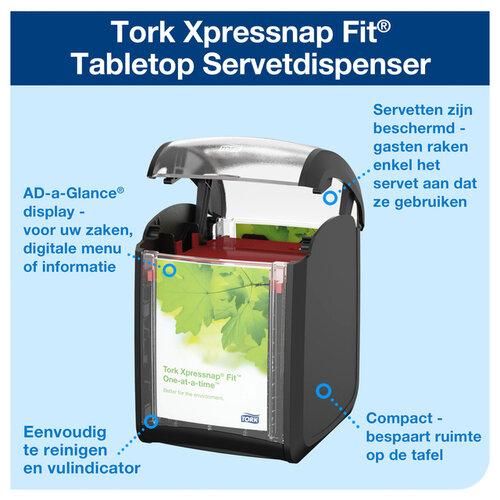 Tork Distributeur serviette Tork Xpressnap Tabletop N14 272900 noir