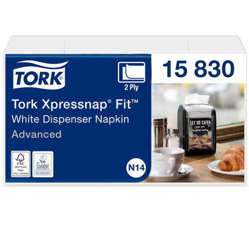 Tork Serviette Tork Xpressnap Fit N14 15830 2 épaisseurs blanc