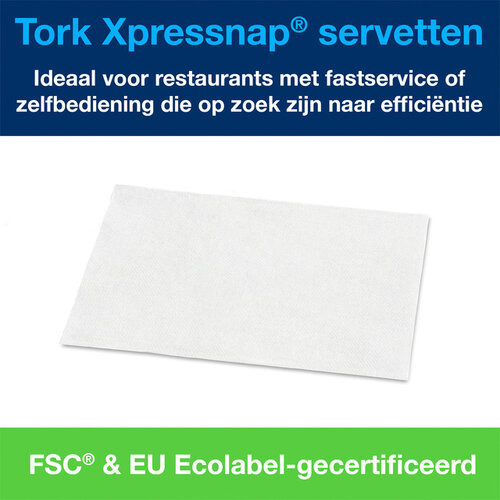 Tork Serviette Tork Xpressnap N4 Extra doux Premium 15850 pli 1/2 2 épaisseurs blanc