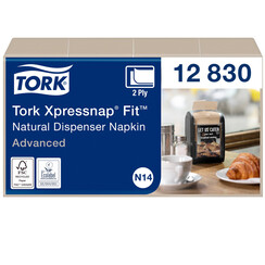Serviette Tork Xpressnap Fit N14 12830 2 épaisseurs naturel