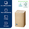 Tork Servetten Tork Xpressnap®  1/2 vouw 2-laags 1000st naturel  12880