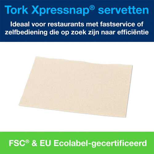 Tork Servetten Tork Xpressnap®  1/2 vouw 2-laags 1000st naturel  12880