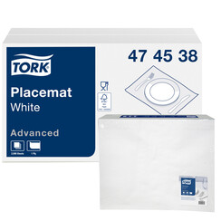 Placemats Tork papier 42x27cm 500st wit 474538