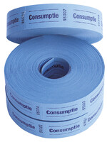 Combicraft Consumptiebon Combicraft 57x30mm 2-zijdig 2x1000 stuks blauw