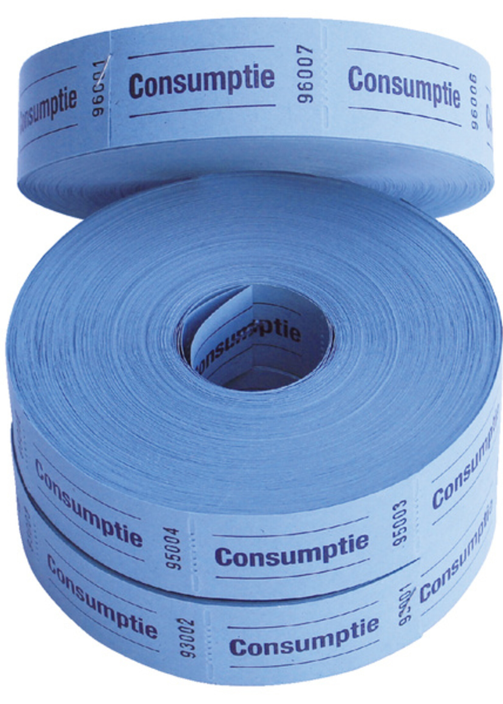 Combicraft Consumptiebon Combicraft 57x30mm 2-zijdig 2x1000 stuks blauw