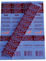 Combicraft Bon de consommation sécurité UV 500 pièces rouge