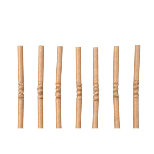 IEZZY disposables Paille flexible IEZZY carton 6x240mm 100% Fair 200 pièces brun
