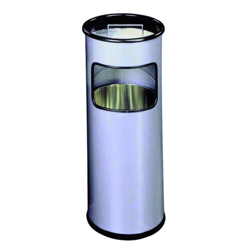 Durable Poubelle-cendrier Durable 3332-01 rond argent métallique