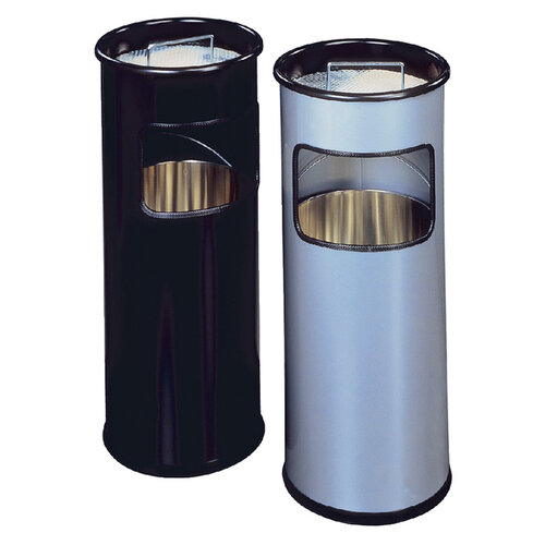 Durable Poubelle-cendrier Durable 3332-01 rond argent métallique