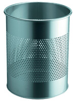 Durable Corbeille à papier Durable 15 litres 165mm perfs argent