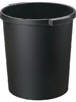 Jalema Corbeille à papier Jalema 15 litres avec rebord pour prise noir