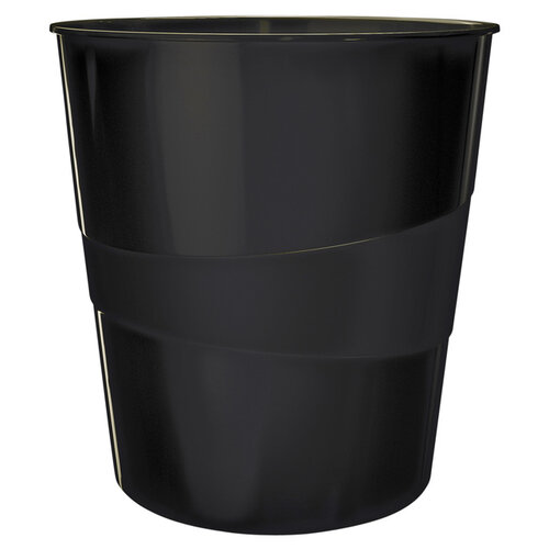 Leitz Corbeille à papier Leitz WOW 15 litres noir