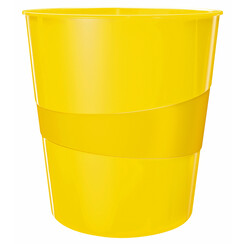 Corbeille à papier Leitz WOW 15 litres jaune