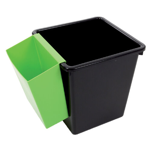 Vepa Bins Corbeille à papier synthétique carrée conique 21L noir