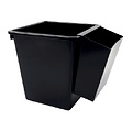 Vepa Bins Corbeille à papier synthétique carrée conique 21L noir