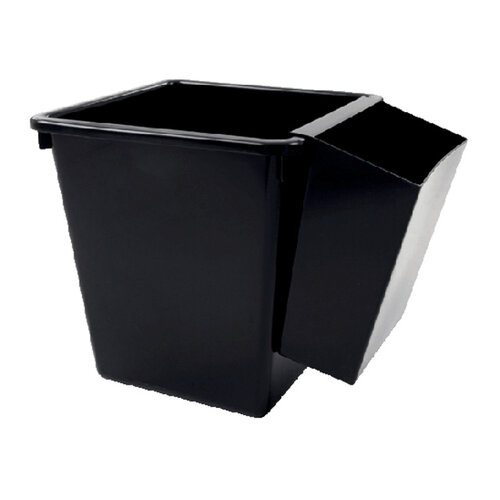 Vepa Bins Corbeille à papier synthétique carrée conique 27L noir