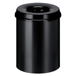 Corbeille à papier Vepa Bins anti-feu 15L 26cm noir