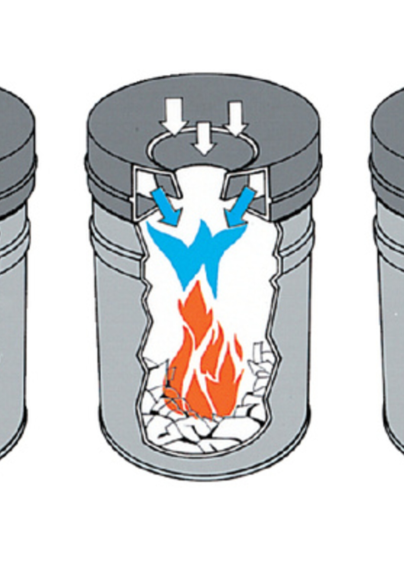 Vepa Bins Papierbak met vlamdover Vepabins 15liter 26cm grijs