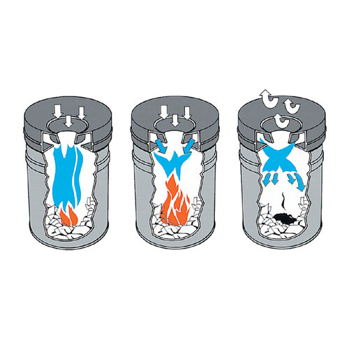 Vepa Bins Papierbak met vlamdover Vepabins 30liter grijs