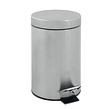 Vepa Bins Afvalbak pedaalemmer RVS mat rond 3 liter