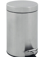 Vepa Bins Poubelle à pédale inox mat ronde 3L