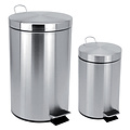 Vepa Bins Afvalbak pedaalemmer RVS mat rond 3 liter