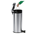 Vepa Bins Poubelle à pédale inox ronde 20L