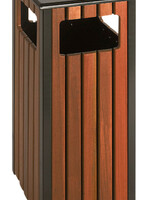 Vepa Bins Poubelle d'extérieur Vepa Bins pour extérieur 36L noir/imitation bois