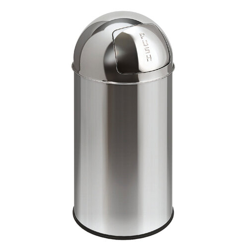 Vepa Bins Poubelle Pushcan avec clapet push 40L chrome