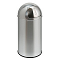 Vepa Bins Poubelle Pushcan  avec clapet push 40L chrome mat