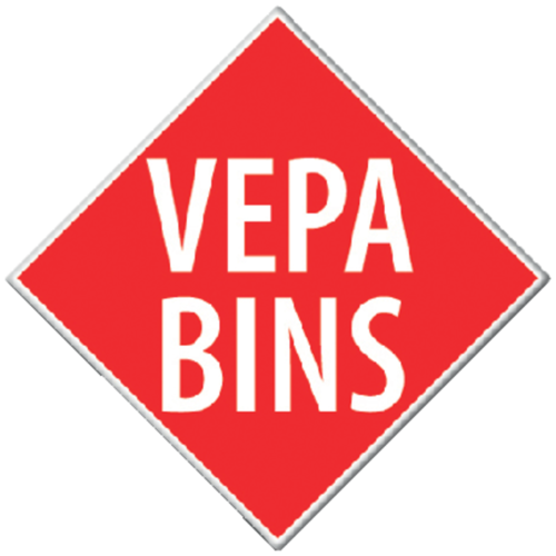 Vepa Bins Afvalbak Pushcan met pushdeksel 40liter mat RVS