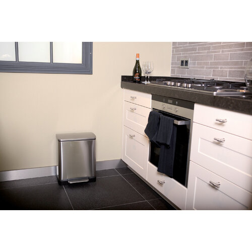 EKO Poubelle à pédale EKO E-Cube inox 40 litres