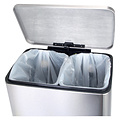 EKO Afvalbak EKO E-Cube pedaalemmer 9+10liter RVS