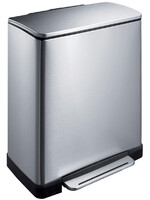 EKO Poubelle à pédale EKO E-Cube inox 18+28 litres