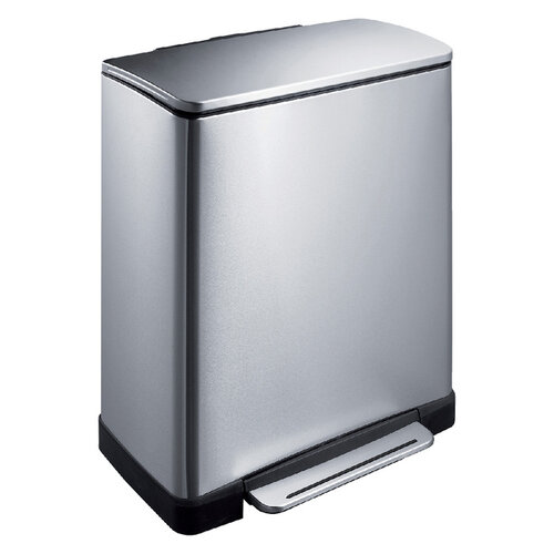 EKO Poubelle à pédale EKO E-Cube inox 18+28 litres