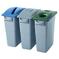 Rubbermaid Collecteur Slim Jim gris 87 litres