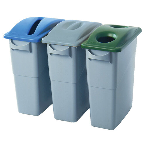 Rubbermaid Collecteur Slim Jim gris 87 litres