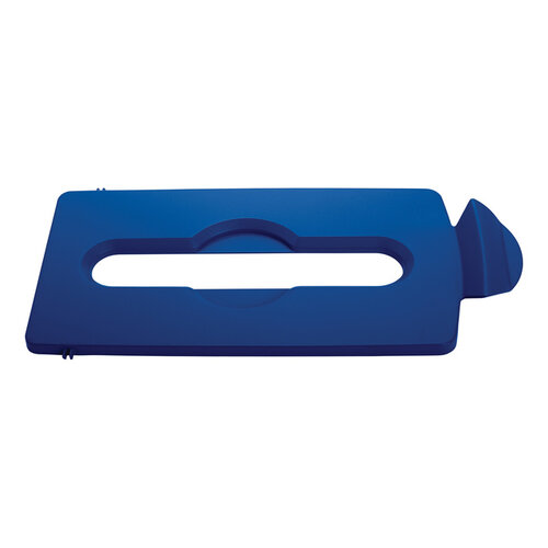 Rubbermaid Afvaldeksel Slim Jim Recyclestation blauw voor papier