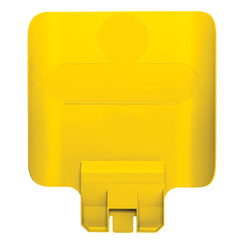 Panneau de communication pour station de recyclage Slim Jim jaune