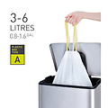 EKO Sac poubelle EKO MDPE type A avec lien coulissant 3-6L 35x40cm blanc