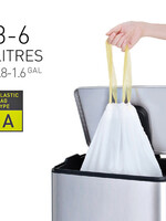 EKO Afvalzak EKO MDPE type A met trekband 35x40cm 3-6L wit