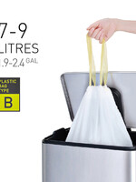 EKO Sac poubelle EKO MDPE type B avec lien coulissant 7-9L 40x45cm blanc