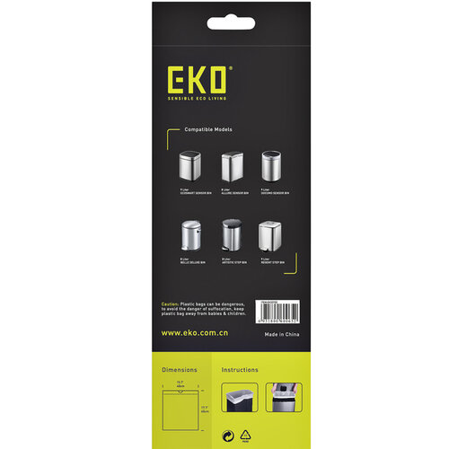 EKO Afvalzak EKO MDPE type B met trekband 40x45cm 7-9L wit