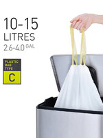 EKO Afvalzak EKO MDPE type C met trekband 45x50cm 10-15L wit